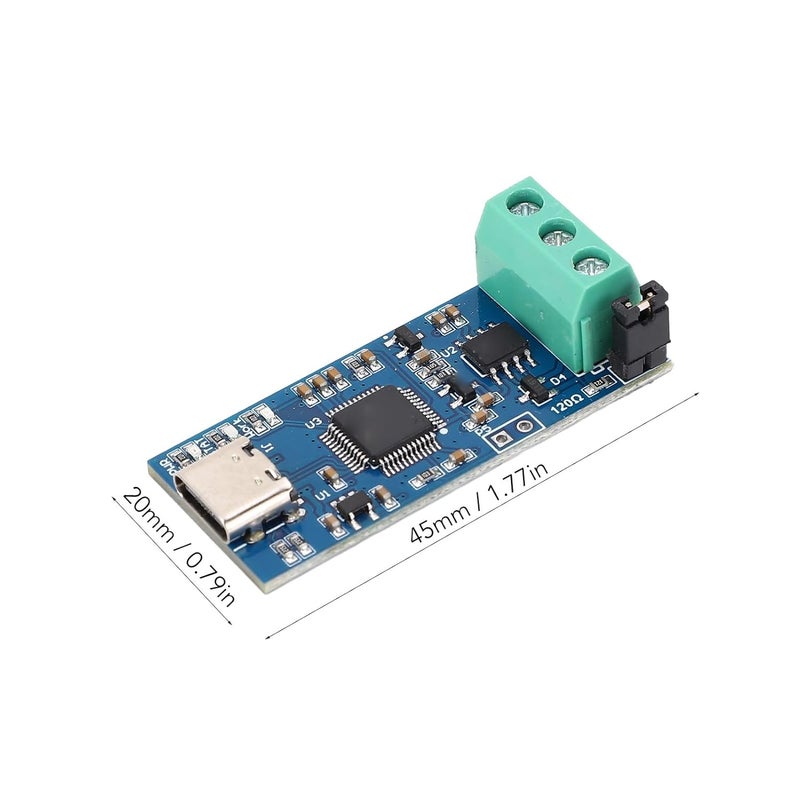 Wal front USB to CAN Module Type C Power Supply Converter Adapter for CAN 2.0A/2.0B/FD Protocol Bus Analyzer V2.0 With LED Indicator - High Performance - Image 2